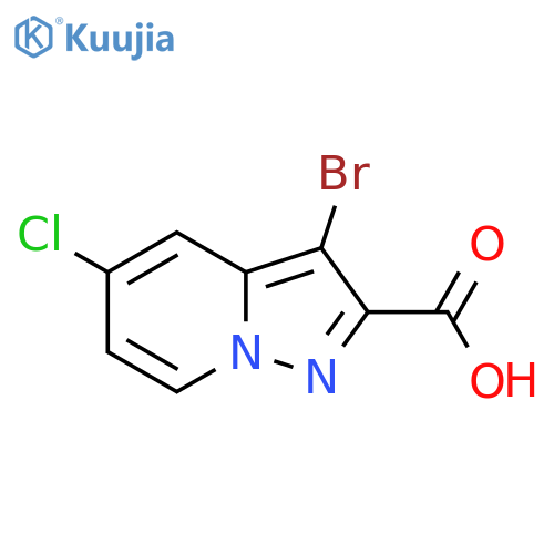 3-bromo-5-chloropyrazolo1,5-apyridine-2-carboxylic acid structure