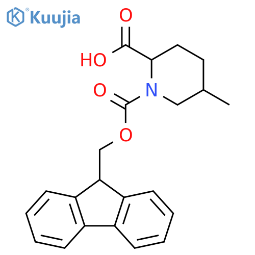 1-{(9H-fluoren-9-yl)methoxycarbonyl}-5-methylpiperidine-2-carboxylic acid structure