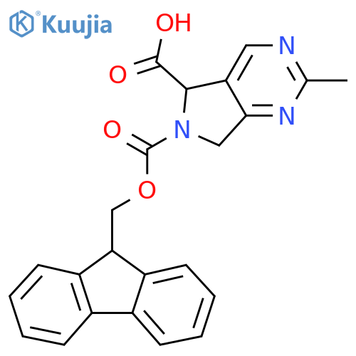 6-(9H-fluoren-9-ylmethoxy)carbonyl-2-methyl-5H,6H,7H-pyrrolo3,4-dpyrimidine-5-carboxylic acid structure