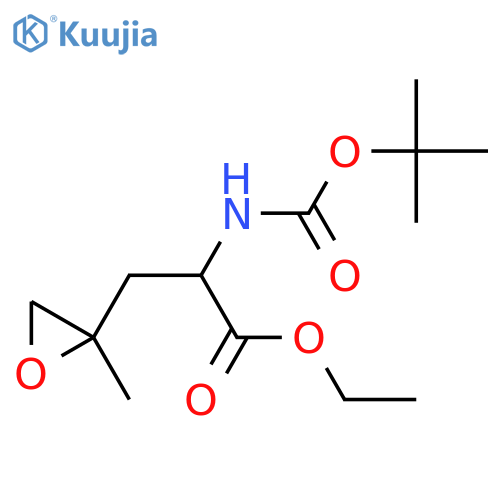 ethyl 2-{(tert-butoxy)carbonylamino}-3-(2-methyloxiran-2-yl)propanoate structure