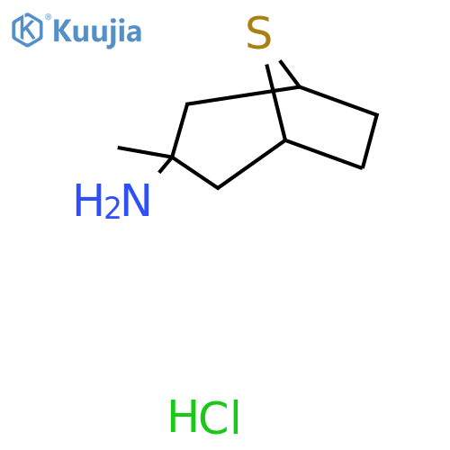 3-methyl-8-thiabicyclo3.2.1octan-3-amine hydrochloride structure