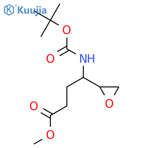 methyl 4-{(tert-butoxy)carbonylamino}-4-(oxiran-2-yl)butanoate structure