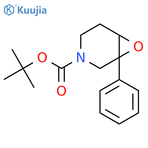 tert-butyl 1-phenyl-7-oxa-3-azabicyclo4.1.0heptane-3-carboxylate structure