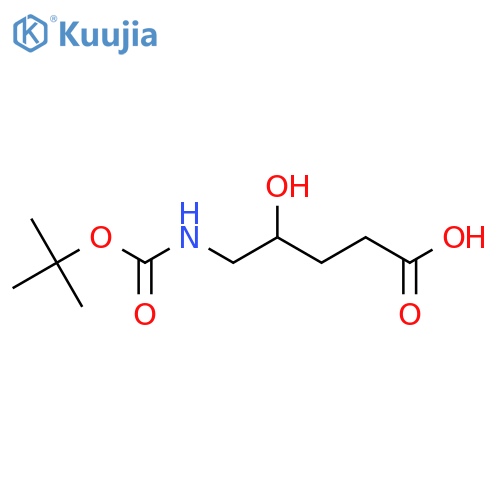 5-{[(Tert-butoxy)carbonyl]amino}-4-hydroxypentanoic acid structure