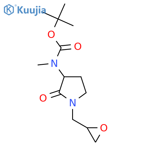 tert-butyl N-methyl-N-{1-(oxiran-2-yl)methyl-2-oxopyrrolidin-3-yl}carbamate structure