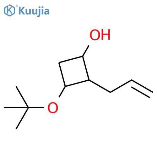 3-(tert-butoxy)-2-(prop-2-en-1-yl)cyclobutan-1-ol structure