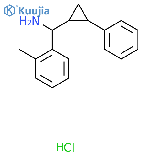 (2-methylphenyl)(2-phenylcyclopropyl)methanamine hydrochloride structure