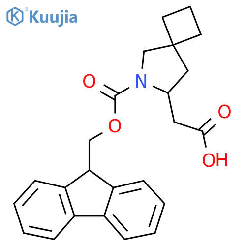 2-(6-{(9H-fluoren-9-yl)methoxycarbonyl}-6-azaspiro3.4octan-7-yl)acetic acid structure