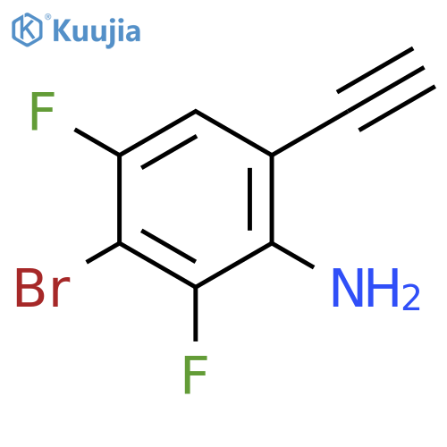 3-bromo-6-ethynyl-2,4-difluoroaniline structure