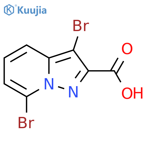 3,7-dibromopyrazolo1,5-apyridine-2-carboxylic acid structure