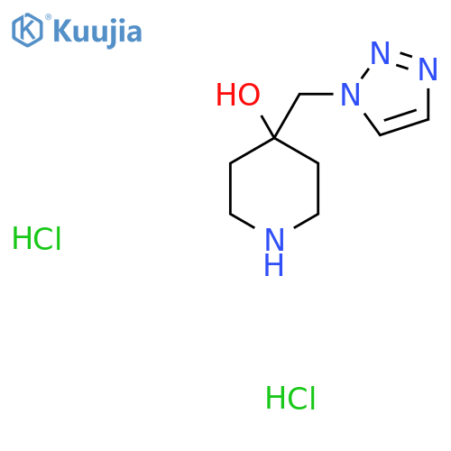 4-(1H-1,2,3-triazol-1-yl)methylpiperidin-4-ol dihydrochloride structure