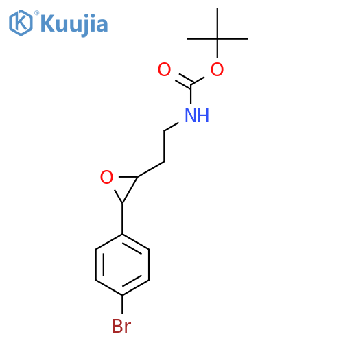 tert-butyl N-{2-3-(4-bromophenyl)oxiran-2-ylethyl}carbamate structure