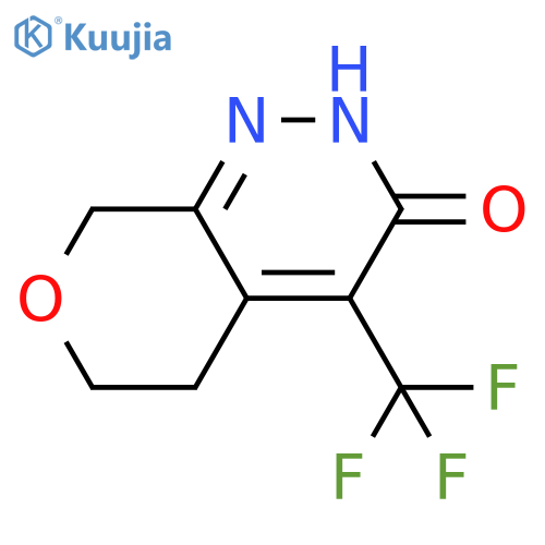 4-(trifluoromethyl)-2H,3H,5H,6H,8H-pyrano3,4-cpyridazin-3-one structure
