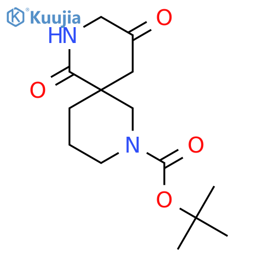 tert-butyl 7,10-dioxo-2,8-diazaspiro5.5undecane-2-carboxylate structure