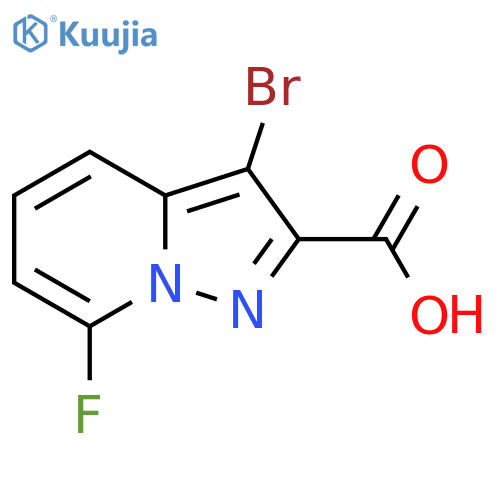 3-bromo-7-fluoropyrazolo1,5-apyridine-2-carboxylic acid structure