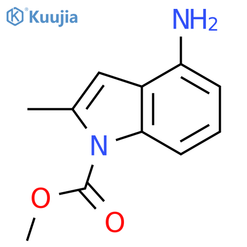 methyl 4-amino-2-methyl-1H-indole-1-carboxylate structure
