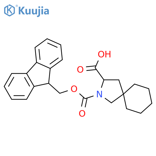 2-(9H-fluoren-9-ylmethoxy)carbonyl-2-azaspiro4.5decane-3-carboxylic acid structure