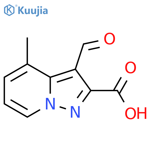 3-formyl-4-methylpyrazolo1,5-apyridine-2-carboxylic acid structure