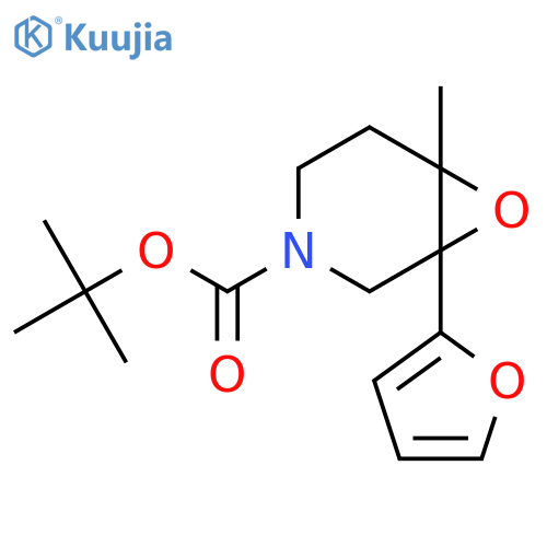tert-butyl 1-(furan-2-yl)-6-methyl-7-oxa-3-azabicyclo4.1.0heptane-3-carboxylate structure