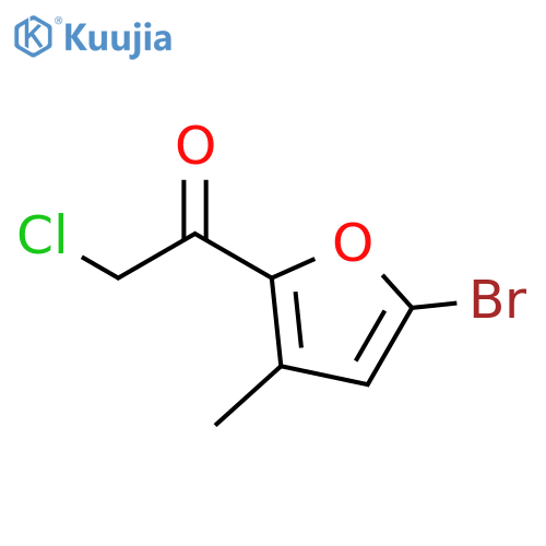 1-(5-bromo-3-methylfuran-2-yl)-2-chloroethan-1-one structure