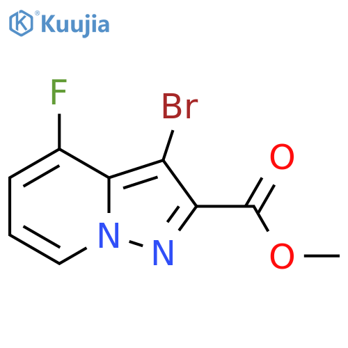 methyl 3-bromo-4-fluoropyrazolo1,5-apyridine-2-carboxylate structure
