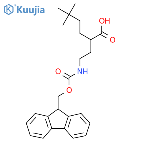 2-2-({(9H-fluoren-9-yl)methoxycarbonyl}amino)ethyl-5,5-dimethylhexanoic acid structure