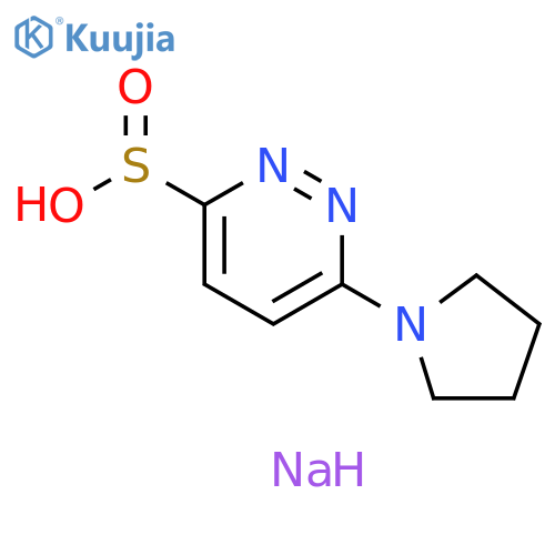 sodium 6-(pyrrolidin-1-yl)pyridazine-3-sulfinate structure