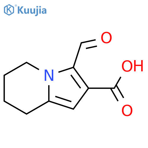 3-Formyl-5,6,7,8-tetrahydroindolizine-2-carboxylic acid structure