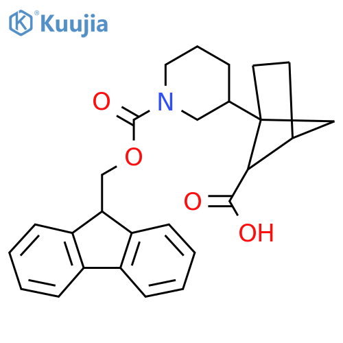 1-(1-{(9H-fluoren-9-yl)methoxycarbonyl}piperidin-3-yl)bicyclo2.1.1hexane-5-carboxylic acid structure