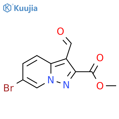 methyl 6-bromo-3-formylpyrazolo1,5-apyridine-2-carboxylate structure