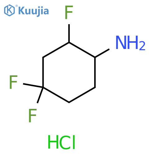 2,4,4-trifluorocyclohexan-1-amine hydrochloride, Mixture of diastereomers structure