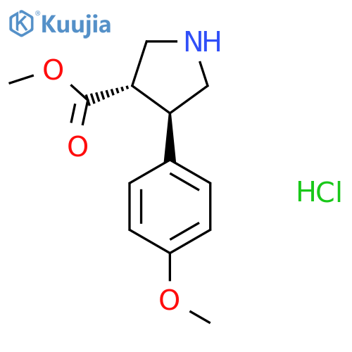 rac-methyl (3R,4S)-4-(4-methoxyphenyl)pyrrolidine-3-carboxylate hydrochloride, trans structure