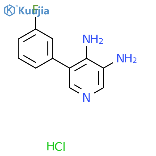 5-(3-fluorophenyl)pyridine-3,4-diamine hydrochloride structure