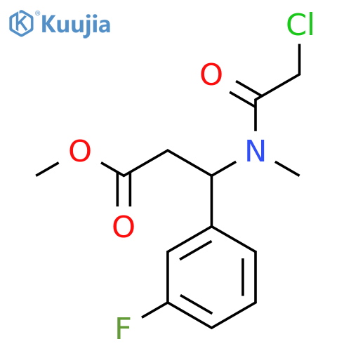 methyl 3-(2-chloro-N-methylacetamido)-3-(3-fluorophenyl)propanoate structure