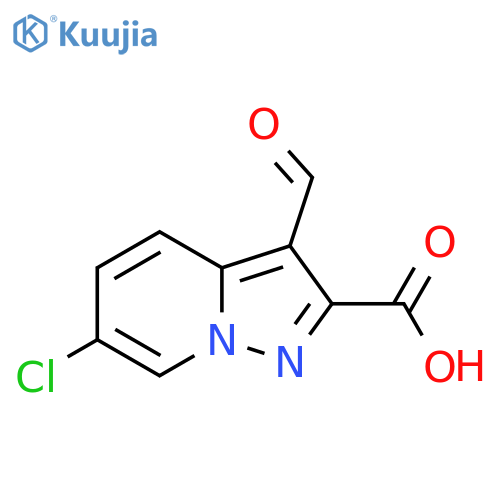 6-chloro-3-formylpyrazolo1,5-apyridine-2-carboxylic acid structure