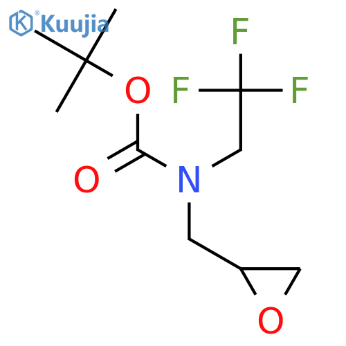 tert-butyl N-(oxiran-2-yl)methyl-N-(2,2,2-trifluoroethyl)carbamate structure