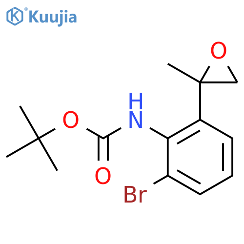 tert-butyl N-2-bromo-6-(2-methyloxiran-2-yl)phenylcarbamate structure