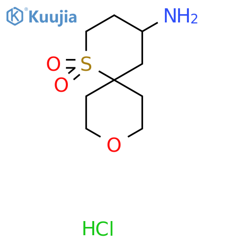 4-amino-9-oxa-1lambda6-thiaspiro5.5undecane-1,1-dione hydrochloride structure