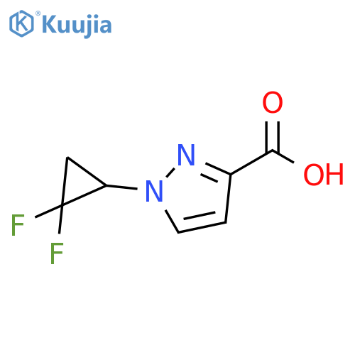 1-(2,2-difluorocyclopropyl)-1H-pyrazole-3-carboxylic acid structure