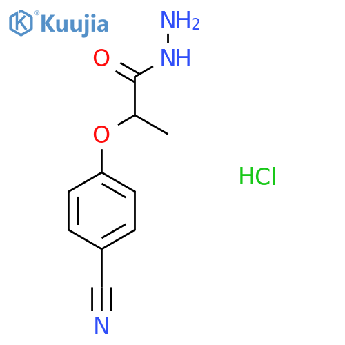 2-(4-cyanophenoxy)propanehydrazide hydrochloride structure
