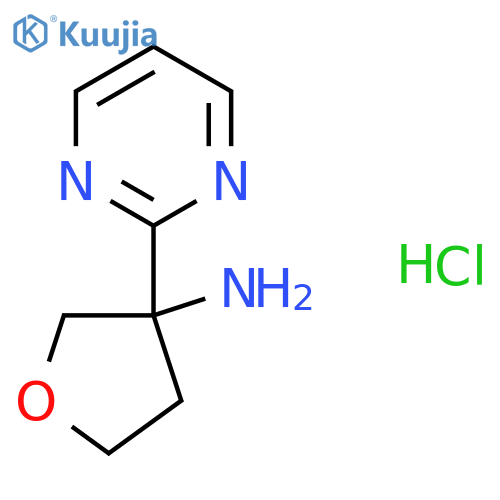 3-(Pyrimidin-2-yl)oxolan-3-amine hydrochloride structure