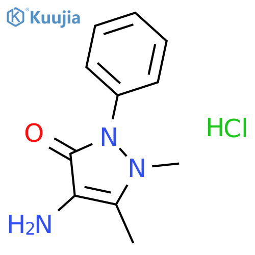 4-Aminoantipyrine hydrochloride structure