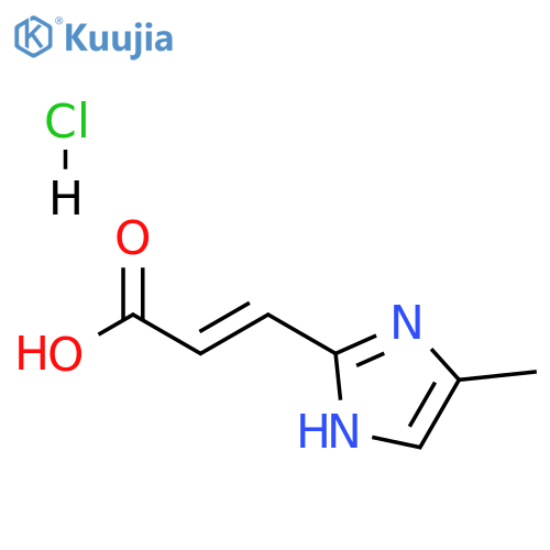 (2E)-3-(4-methyl-1H-imidazol-2-yl)prop-2-enoic acid hydrochloride structure