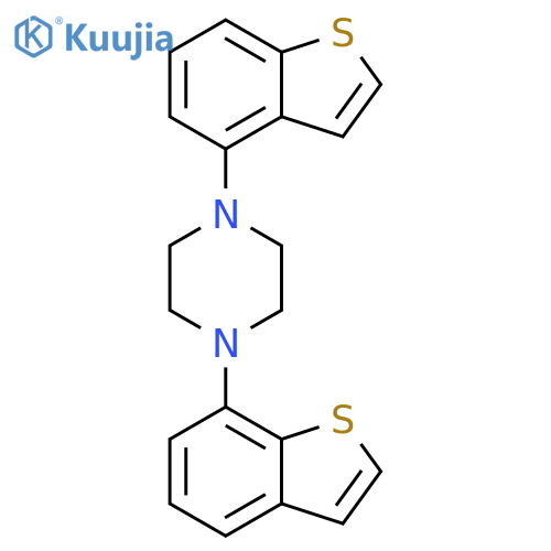 1-(Benzobthiophen-4-yl)-4-(benzobthiophen-7-yl)piperazine structure
