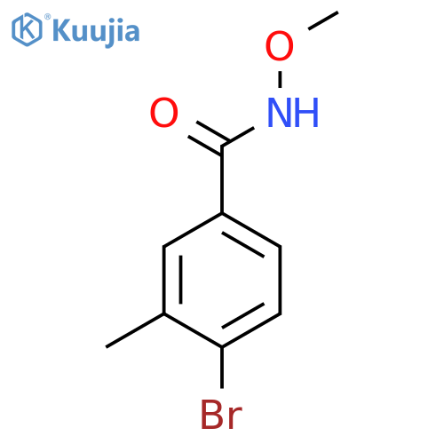 4-bromo-N-methoxy-3-methylbenzamide structure