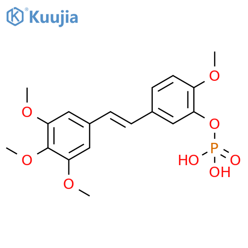 (Z)-2-Methoxy-5-(3,4,5-trimethoxystyryl)phenyl dihydrogen phosphate structure