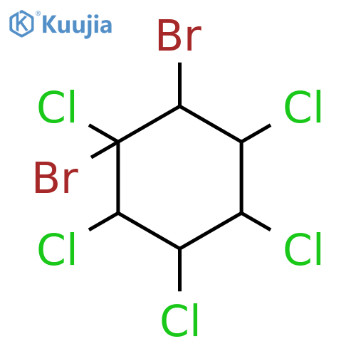 Cyclohexane, 1,2-dibromo-1,3,4,5,6-pentachloro- structure