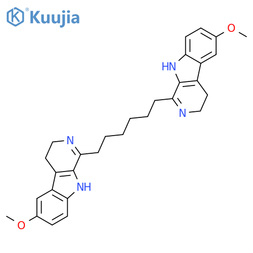 3H-Pyrido[3,4-b]indole, 1,1'-(1,6-hexanediyl)bis[4,9-dihydro-6-methoxy- structure