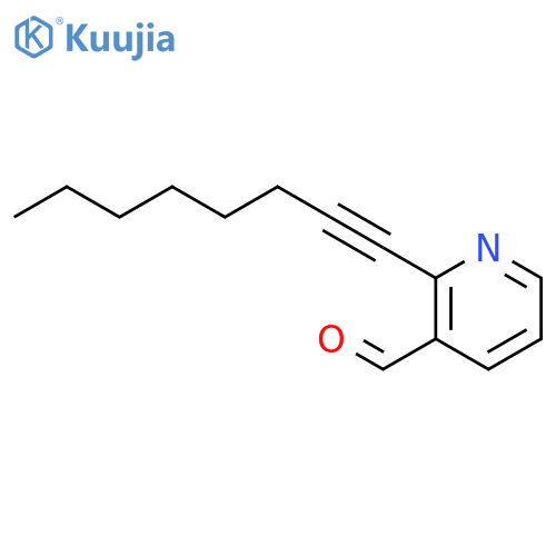 3-Pyridinecarboxaldehyde, 2-(1-octynyl)- structure