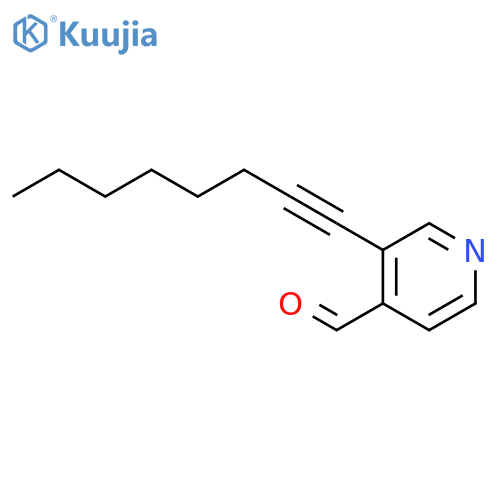 4-Pyridinecarboxaldehyde, 3-(1-octynyl)- structure